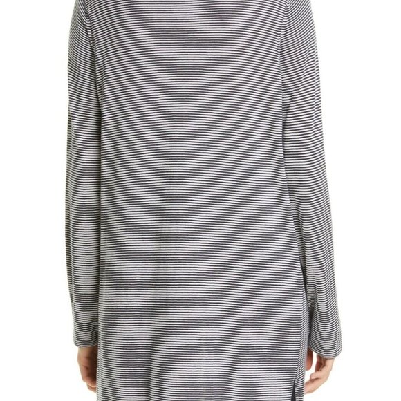 NEW $395 Stripe Silk Blend Cardigan ATM ANTHONY TH - Picture 9 of 10